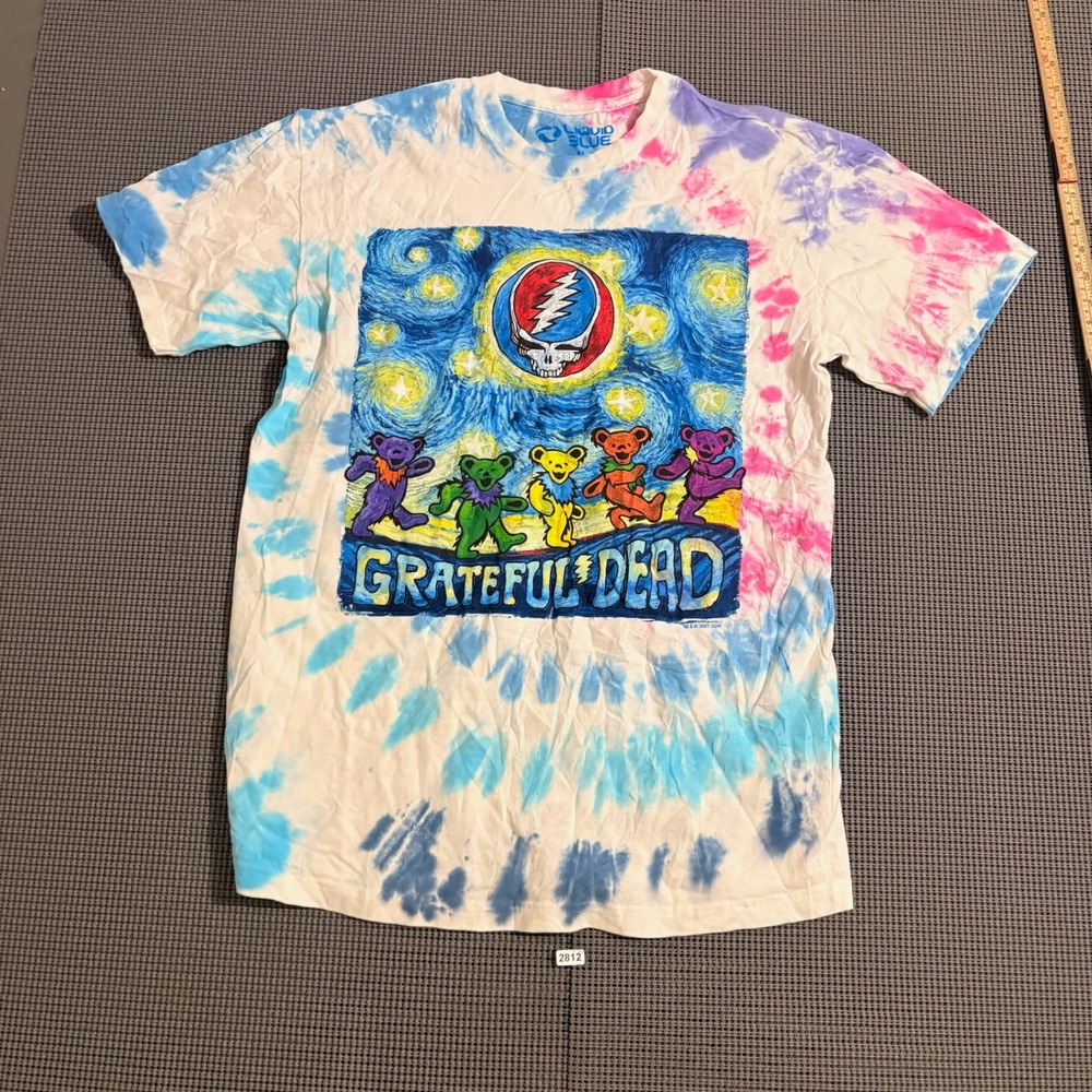 Liquid Blue Grateful Dead Dancing Bears Tie Dye T-Shirt Size M